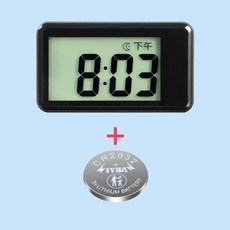 電動車電瓶車車載數顯電子錶改裝鐘錶, 1個, 基礎版+備用電池
