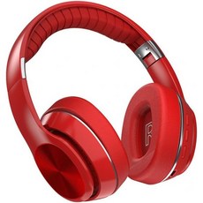 논치 무선 블루투스 5.0 오버이어 헤드폰 하이파이 스테레오 접이식 헤드셋 내장 HD 마이크 FM TF 12시간 재생 시간 게이밍 딥 베이스 여행 집 사무실용 검정, Red