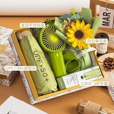 台灣精選小眾高級女神節伴手禮 三八女神節禮盒套裝實用禮品公司送員工高級感禮物, 金色花卉禮盒12, 1個