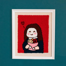 보람창고 액자형 펀치니들, 09.쿠키먹는모나지라, 1개