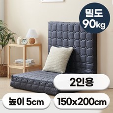 [특가쿠폰] 에코어 밀도90 천연라텍스 3단접이식 매트리스 5cm