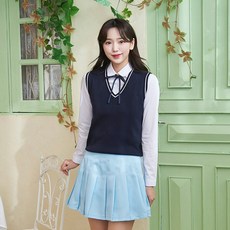 교복몰 보풀방지 네이비화이트라인 교복조끼 교복