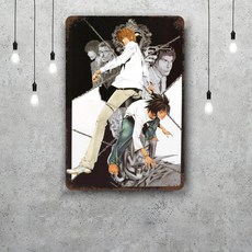 라이트 야가미 만화 금속 간판 벽장식 빈티지 사인 캡틴 메탈 포스터 펍 클럽 벽장식용, 9. Style-9