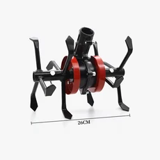 정원 도구 브러시 커터 잔디 휠 헤드 토양 느슨한 잡초 미니 경운기 부품, 04 A, 3.A