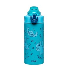해외 잭디자인 Zak Designs 마블 스파이더맨 세이지 물병 학교 또는 여행용 414ml14온스 스테인리스 스틸 빨대 손잡이 및 누출 팝업 커버 스파이더와 그의 놀라운 친구, .0012.Stitch.