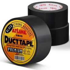 아뜰라임 다목적 초강력 접착 덕트테이프 블랙 48mm x 9m, 3개
