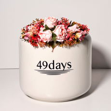 49데이즈 납골당 꾸미기 꽃 유골함 리스 조화 봉안당 핸드메이드 성묘 꽃장식, 1개, 장미초롱이 핑크