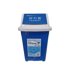다모아휴지통2호10L 사각휴지통 사무실휴지통 파란휴지통 쓰레기통 1개, 휴지통2호