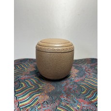 紫砂精品茶葉罐 醒茶罐 原礦青灰段泥 50克裝 尺寸約高9.5cm 直徑9.7cm, 如圖所示, 1個