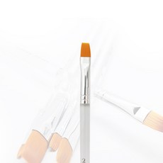 신진사 아크릴 투명 손잡이 세필 납작붓 평붓 1~5호, 2호 1자루