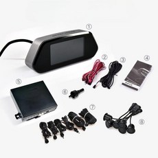 트럭 화물차 중장비 후방 센서 차량 사각지대 후진 알림 경보음 충돌방지, H_3160 전방 2개+후방 4개 센서, 단일 모델