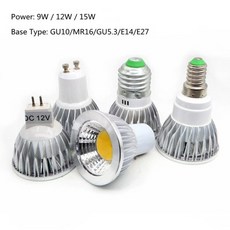 브라이트 GU10 GU5.3 MR16 E14 E27led 전구 조명 데코레이션 앰플 웜/화이트 220V 9W 12W 15W cob 램프 l, 01 Warm white, 02 E14, 03 15W