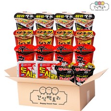 [간식팩토리] 신라면4+너구리4+튀김4+도시락2+불닭2 소컵 16개, 1개
