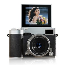 빈티지 디지털 카메라 180도 회전 화면 학생 캠퍼스 64GB 디카, ZD09-64GB(블랙))