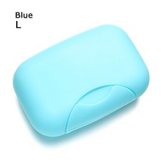 방수 누출 방지 비누 플라스틱 장치 접시 용기 퀄리티 하이 상자 받침대 케이스 여행용 커버, blue L