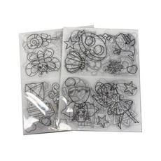 슈링크팝 리필용지 2종 슈링크 수축페이퍼, 슈링크팝 초크아트 반투명 11장+블랙2장, 1개