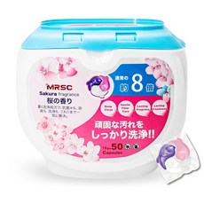 MRSC 딥클린 초고농축 올인원 캡슐세제 체리블라썸 퍼퓸, 50개입, 1개