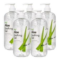 꽃을든남자 수분이 꽉 차 더 촉촉한 리얼 알로에 수딩젤 1000ml, 1L, 5개