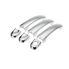 호환 도어 캐치 문 손잡이 외캐치 커버 폭스바겐 투란 MK1 2003 ~ 2015 크롬 자동차 도어핸들 트림 악세서리, 3 door