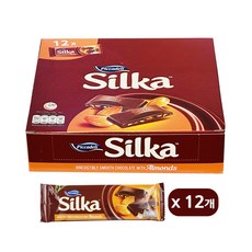 실카 초콜릿 위드 아몬드 초코바 수입 초콜렛 아이들 간식, 12개, 38g