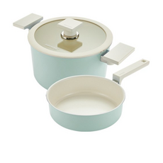 해피콜 인덕션 앳지 블랑 IH 프라이팬 냄비 2종 세트, MiNt, 1개