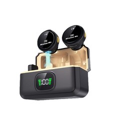 BIKASU 스마트폰 무선마이크 노이즈 캔슬링 블루투스 마이크 촬영용, 블랙, 312