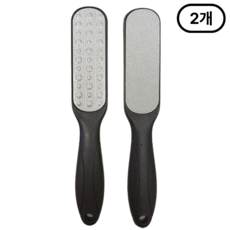 이지케어 양면 스테인리스 풋파일 발각질 제거기 블랙, 30g, 1개, 2개입