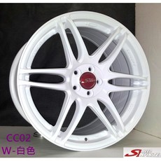 【FK鋁圈】18吋 5/100 CC02 白色鋁圈，輕量化鋁合金，提升操控與時尚感, 1個