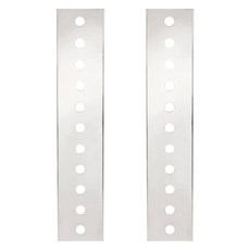 United Pacific 30069 라이트 바 브래킷 에어 클리너 브래킷 전용 전면 스테인리스 22개의 미니 라이트 컷아웃 Peterbilt용