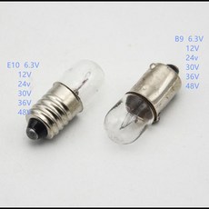 미니빔 50 개/ 손전등 전구 B9 6.3V 표시기 E10 12V 작은 램프 구슬 E10 24V 30V 36V 48V 3W 신호등 구슬, 01 Warm white_14 E10 12V 3W, 01 Warm white_14 E10 12V 3W