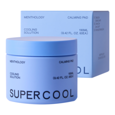 멘톨로지 슈퍼 쿨 카밍 패드 쿨링 각질제거 수분 진정 모든피부용, 1개, 60매입