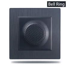 검정색 초인종 벽 스위치 브러시 프레임 전기 유선 필요, 01 AC110-250V, 01 EU 표준, 3. DingDong