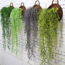 진성 걸이형 등나무 115cm 넝쿨조화 담쟁이 벽장식, 등나무-퍼플