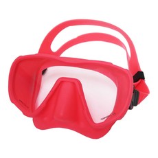 SAEKODIVE 潛水面鏡，舒適矽膠，防霧鏡片，粉紅色時尚設計, 桃紅色