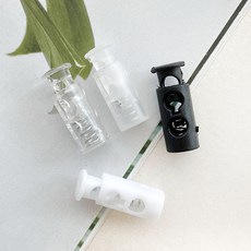 헤세드 일자형 2구 25mm 단색 스토퍼, 4컬러전부(40개), 1개