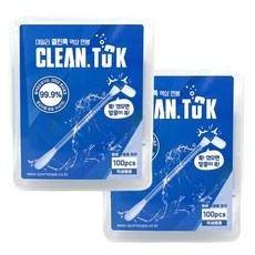 데일리 클린톡 일회용 액상 면봉, 2개, 100개입