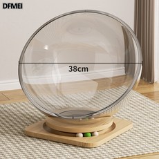DFMEI 貓窩四季通用太空艙貓咪透明窩亞克力小貓睡覺牀夏季夏天寵物貓牀, 1個, 大號太空艙貓窩