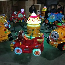 전동 회전 목마 놀이기구 LED 탑승 자동, 8인 리프팅 믹스, 1개
