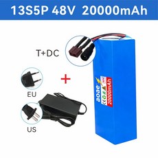 48V 전기 스쿠터 배터리 20Ah 13S5P 18650 등급-A 셀 500W-1000W 시티코코용 내장 BMS 장거리 안전 내구성, 9)T-DC charger