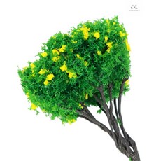 애나투 건축모형 활엽수노랑꽃 나무모형 풍경조경재료 장식소품 90mm 정원모형 노랑꽃나무 화방도구, H=65mm