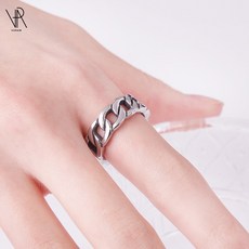 VARAM 써지컬316L반지 8mm 볼드 체인반지