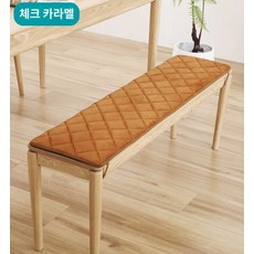 의자 소파 식탁 패드 방석 벤치형 신발장 쿠션 커버 깔개 벤치 직사각형 끈 매트 방석 1개 30*100cm 체크그린 방석 1개 30*100cm × 체크그린, 방석 1개 30*60cm × 체크 브라운 × 방석 1개