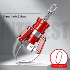 크리 에이 티브 미니 그리퍼 손가락 끝 감압 도구 키 체인 기계 클로 DIY 펜던트 재미있는 장난감 선물, 02 Red