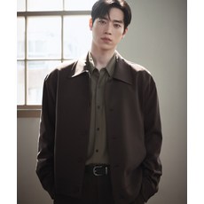 브랜드정품 드로우핏 DRAW FIT 도브 울 미니멀 라인 자켓 DARK BROWN 280636