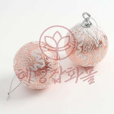 로즈골드 실키레이스 2P 1세트 10cm 혜명마트 럭셔리라인 골드회오리 러블리 크리스마스데코 로프꽈배기