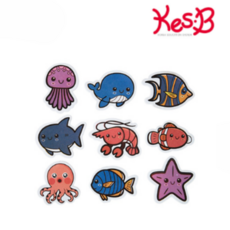 캐스비 네이처 목욕놀이 스티커 해양 세트, 혼합색상, 1세트