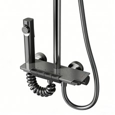 家用槍灰色花灑套裝酒店衛生間淋浴花灑多功能花灑全套一整套批發, XA037-槍灰色:淋浴花灑套裝, 1個