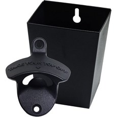 블랙 맥주 오프너 벽걸이 캡 캐처 선물로 병뚜껑을 벗기세요, Black