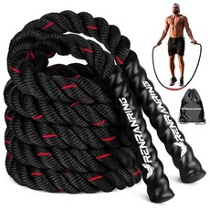 줄넘기 피트니스용 1.4kg(3파운드) 중량 줄넘기 운동을 위한 3m(10피트) 무거운 줄넘기 남성 및 여성용 성인 운동 로프 근력 향상 체육관 훈련용 줄넘기 홈 운