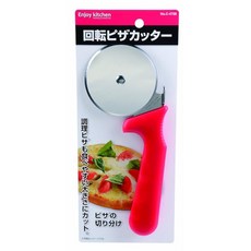 진주 금속 ENJOY KITCHEN 회전 피자 커터 일본제 C-4708, 1개, 상세페이지 참조